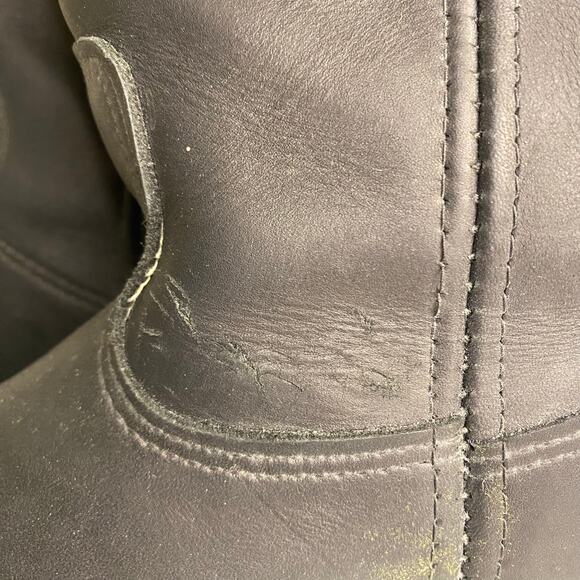 Mens Vintage Redwing Pecos 1116 Black Leather Cowboy Work Boots Pull On Size 7.5 - Picture 7 of 13